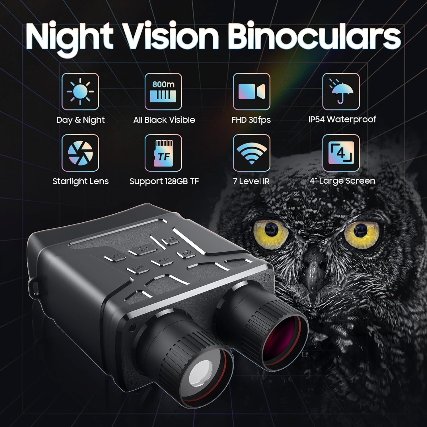 🌙📷 4K Night Vision Goggles for Adults | 4'' HD Screen + Digital Infrared Vision | Record HD Photos & Video, Rechargeable for Hunting & Security 🔋 #NightVisionTech #OutdoorGear 🌙📷 4K Night Vision Goggles for Adults | 4'' HD Screen + Digital Infrared Vision | Record HD Photos & Video, Rechargeable for Hunting & Security 🔋 #NightVisionTech #OutdoorGear